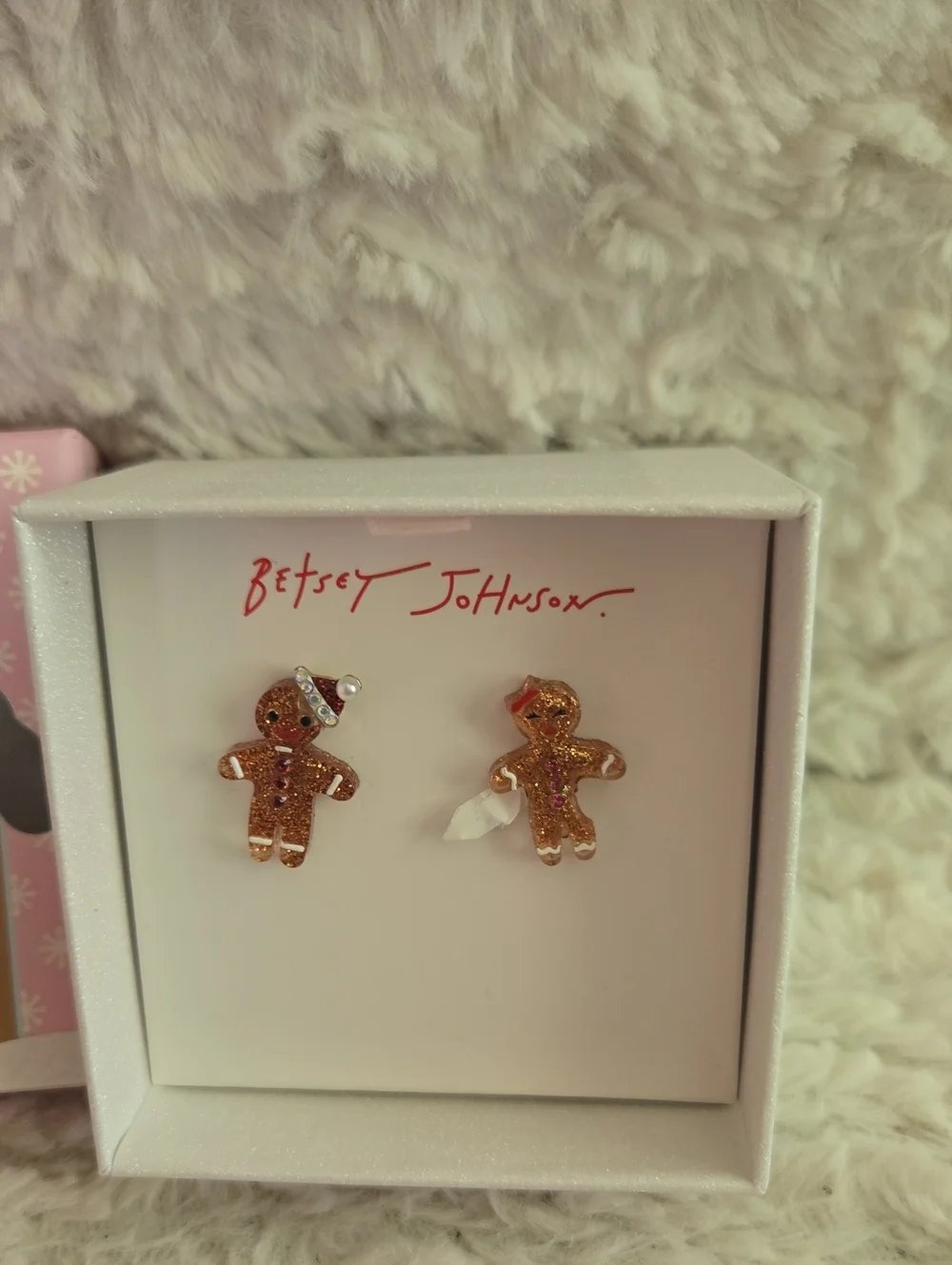 Betsey Johnson Earrings Christmas Bundle Earrings Necklace Bracelet Gift Box